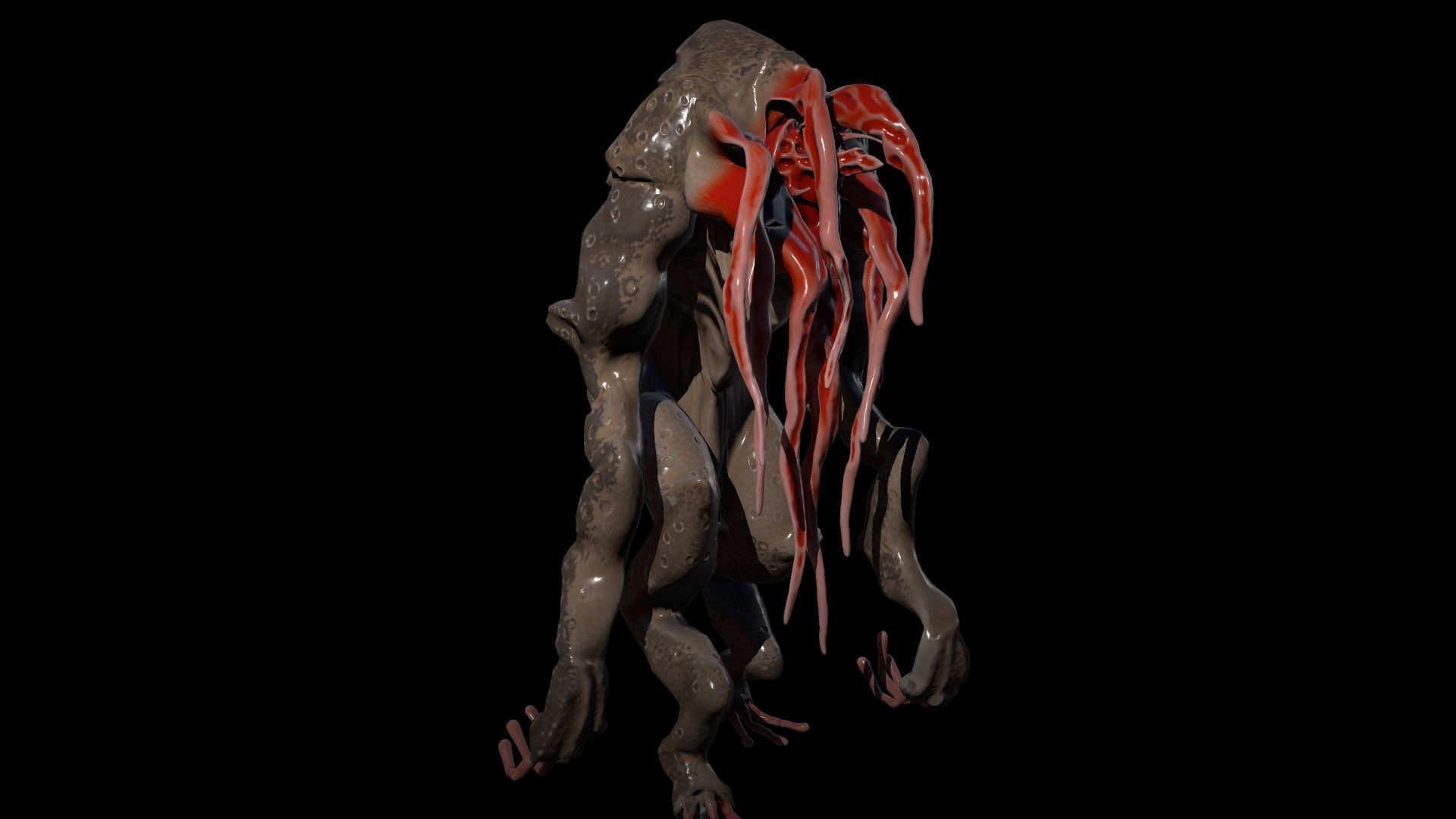 Moon Beast - Lovecraft Monster Low-poly 3D model_10