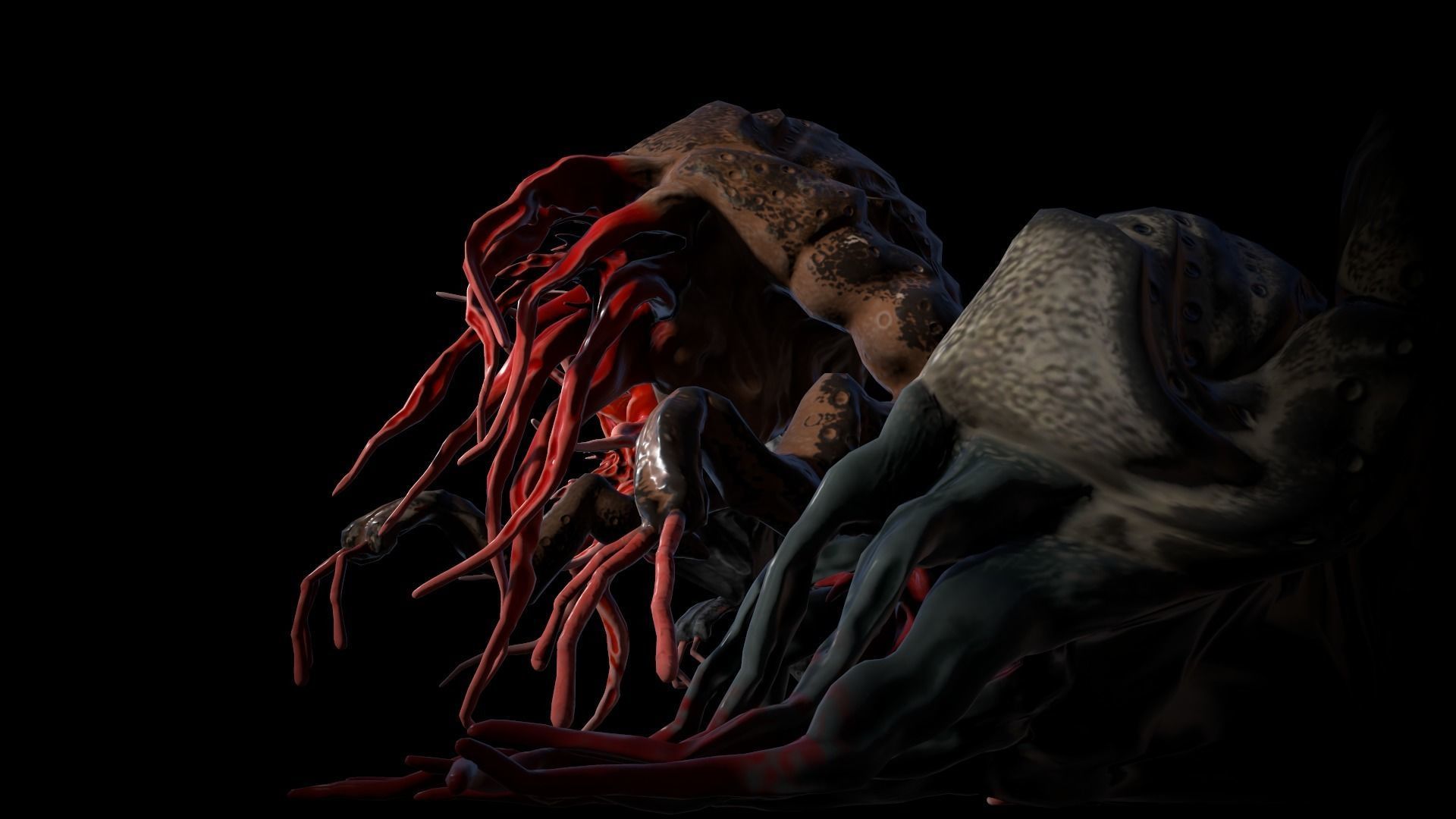 Moon Beast - Lovecraft Monster Low-poly 3D model_4