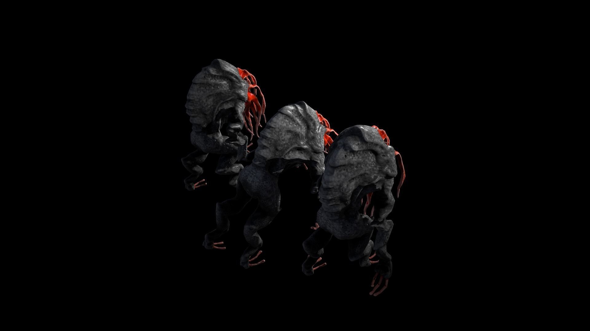 Moon Beast - Lovecraft Monster Low-poly 3D model_29