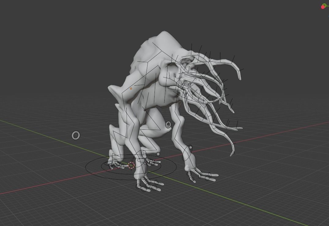 Moon Beast - Lovecraft Monster Low-poly 3D model_17