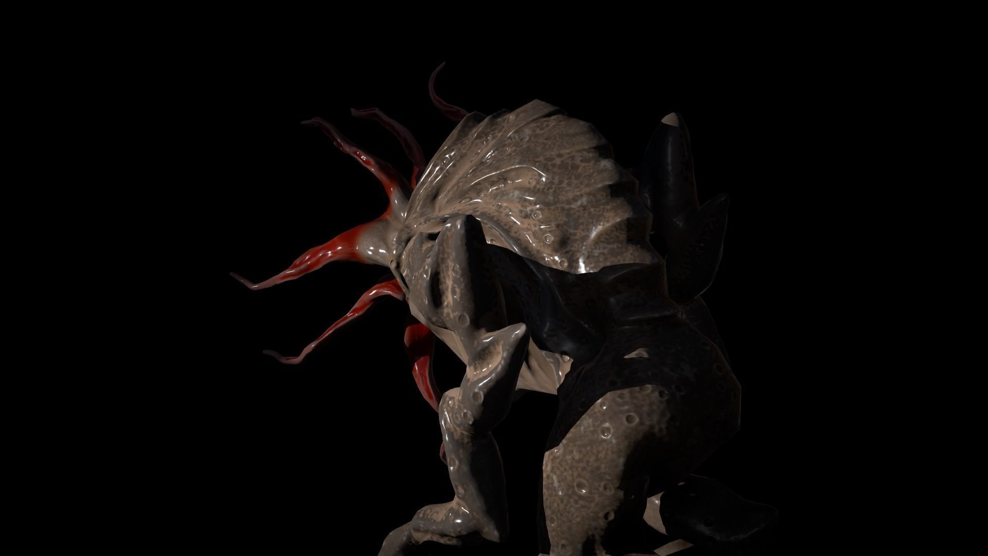 Moon Beast - Lovecraft Monster Low-poly 3D model_39
