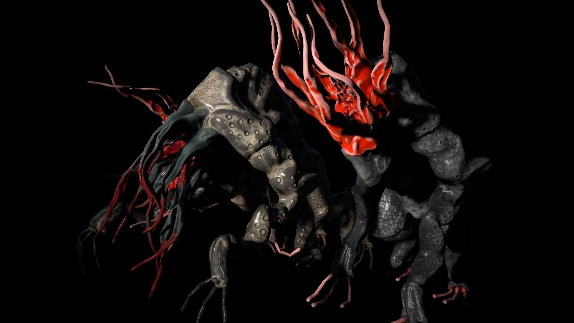 Moon Beast - Lovecraft Monster Low-poly 3D model_31