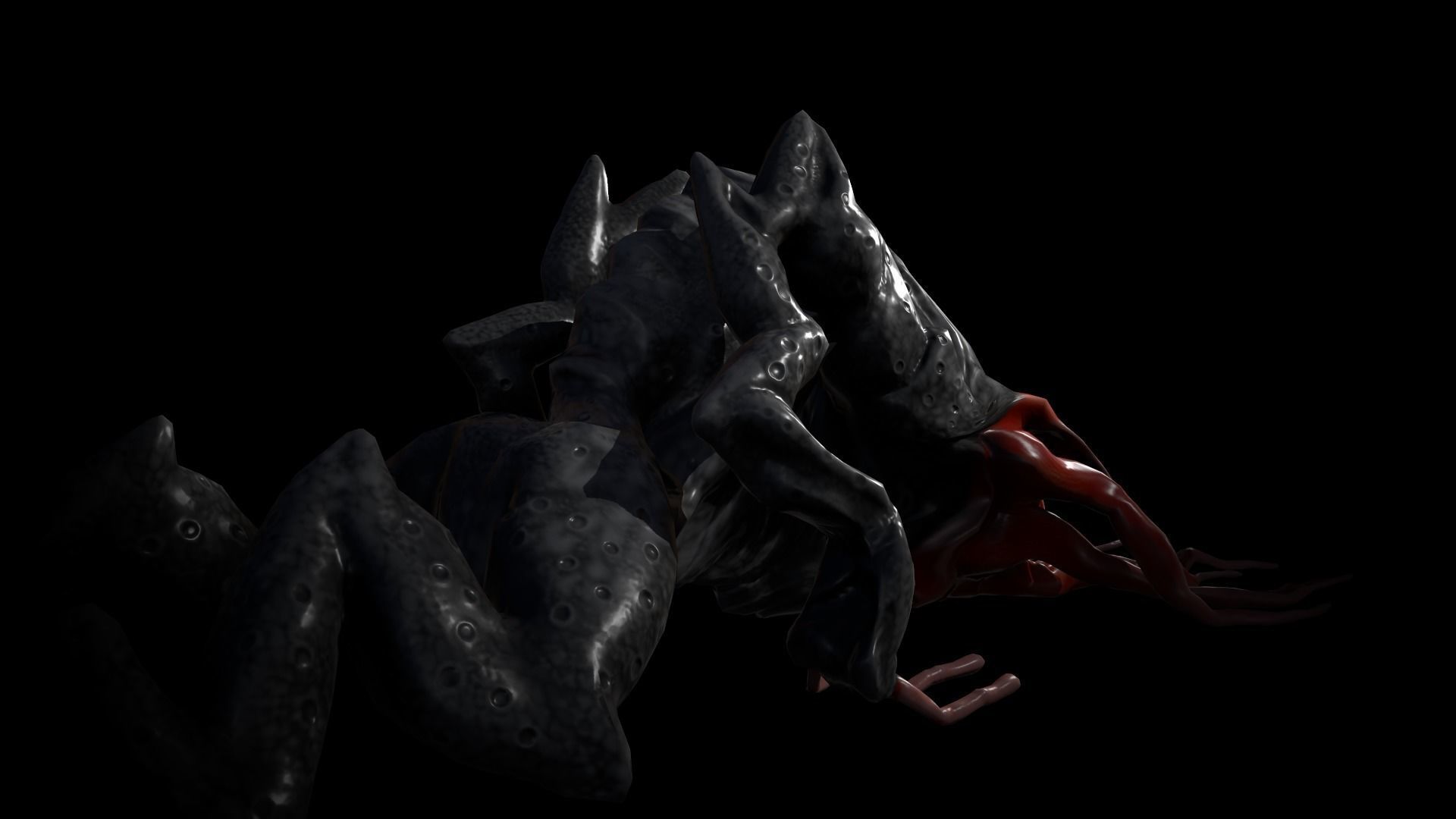 Moon Beast - Lovecraft Monster Low-poly 3D model_33