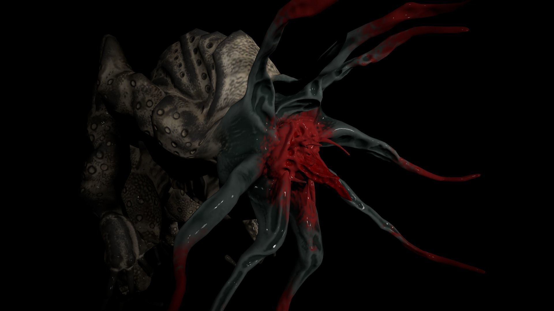 Moon Beast - Lovecraft Monster Low-poly 3D model_37