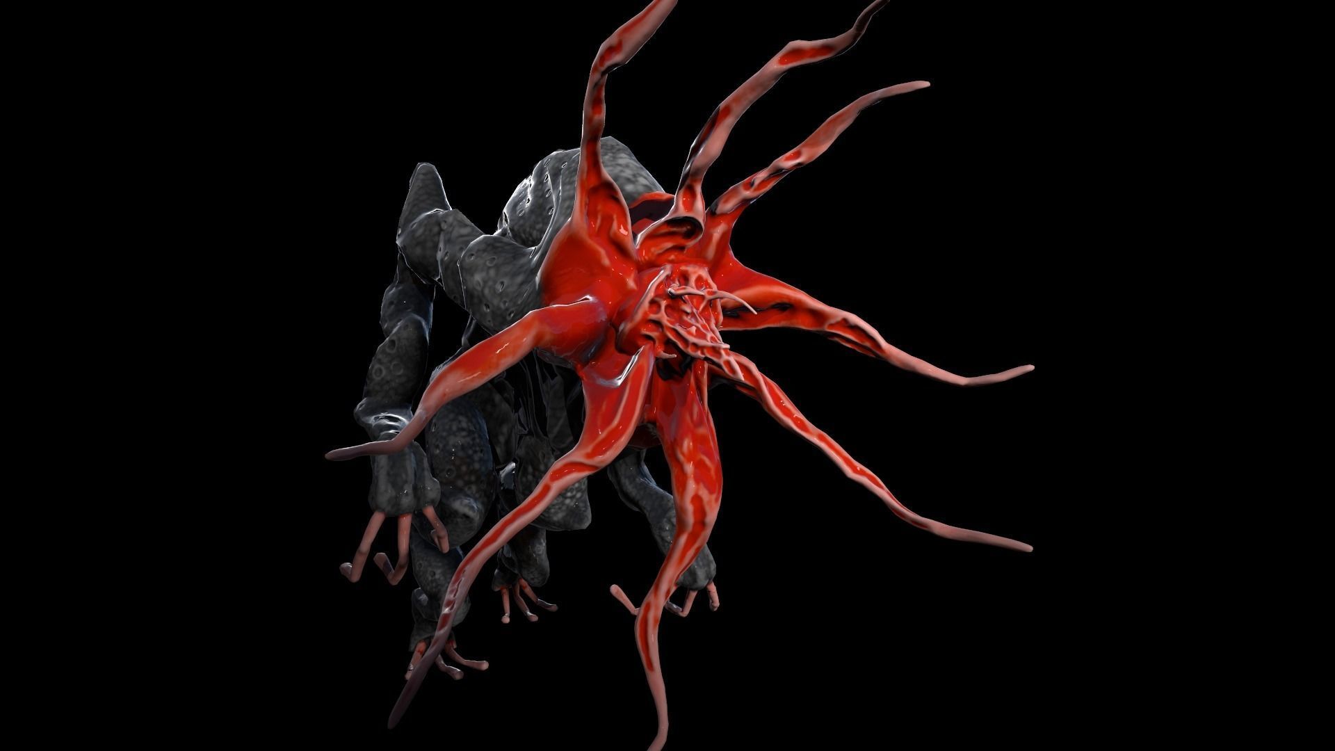 Moon Beast - Lovecraft Monster Low-poly 3D model_2