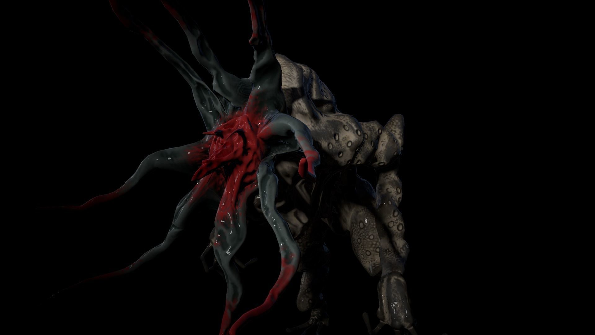 Moon Beast - Lovecraft Monster Low-poly 3D model_16