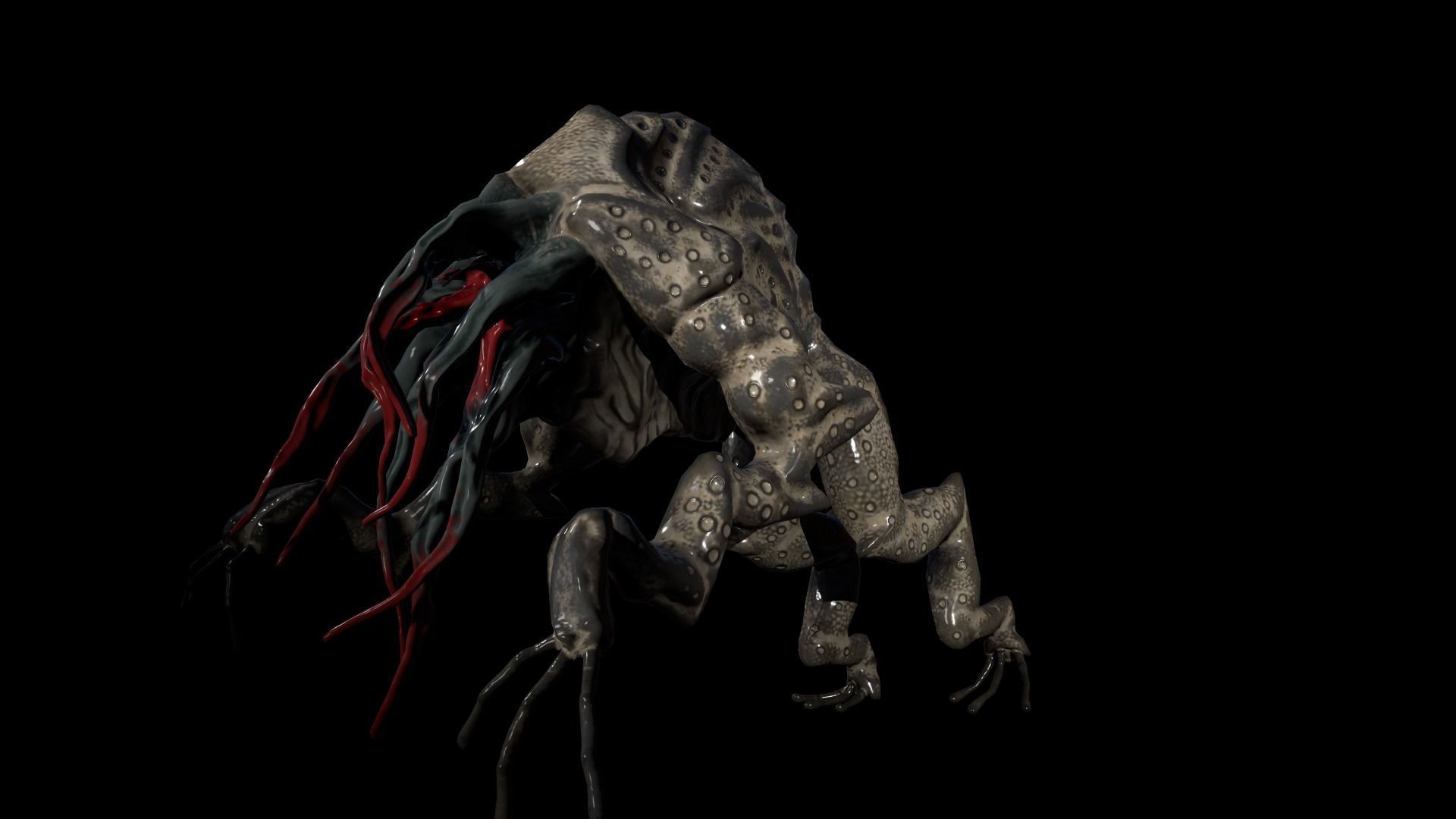 Moon Beast - Lovecraft Monster Low-poly 3D model_30