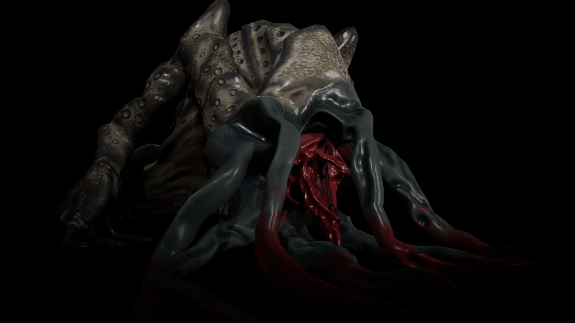 Moon Beast - Lovecraft Monster Low-poly 3D model_13