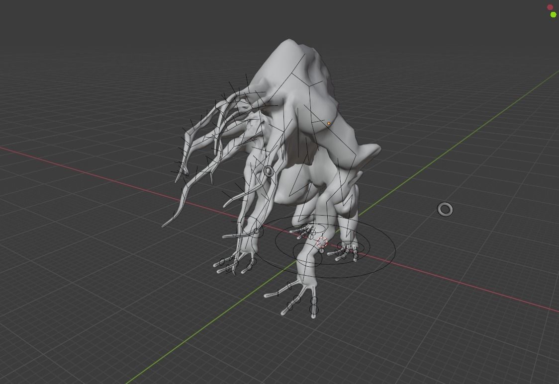 Moon Beast - Lovecraft Monster Low-poly 3D model_18