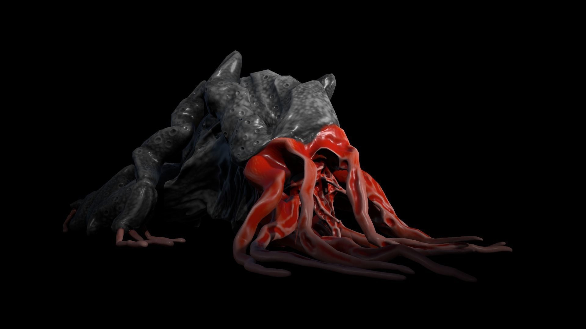 Moon Beast - Lovecraft Monster Low-poly 3D model_5