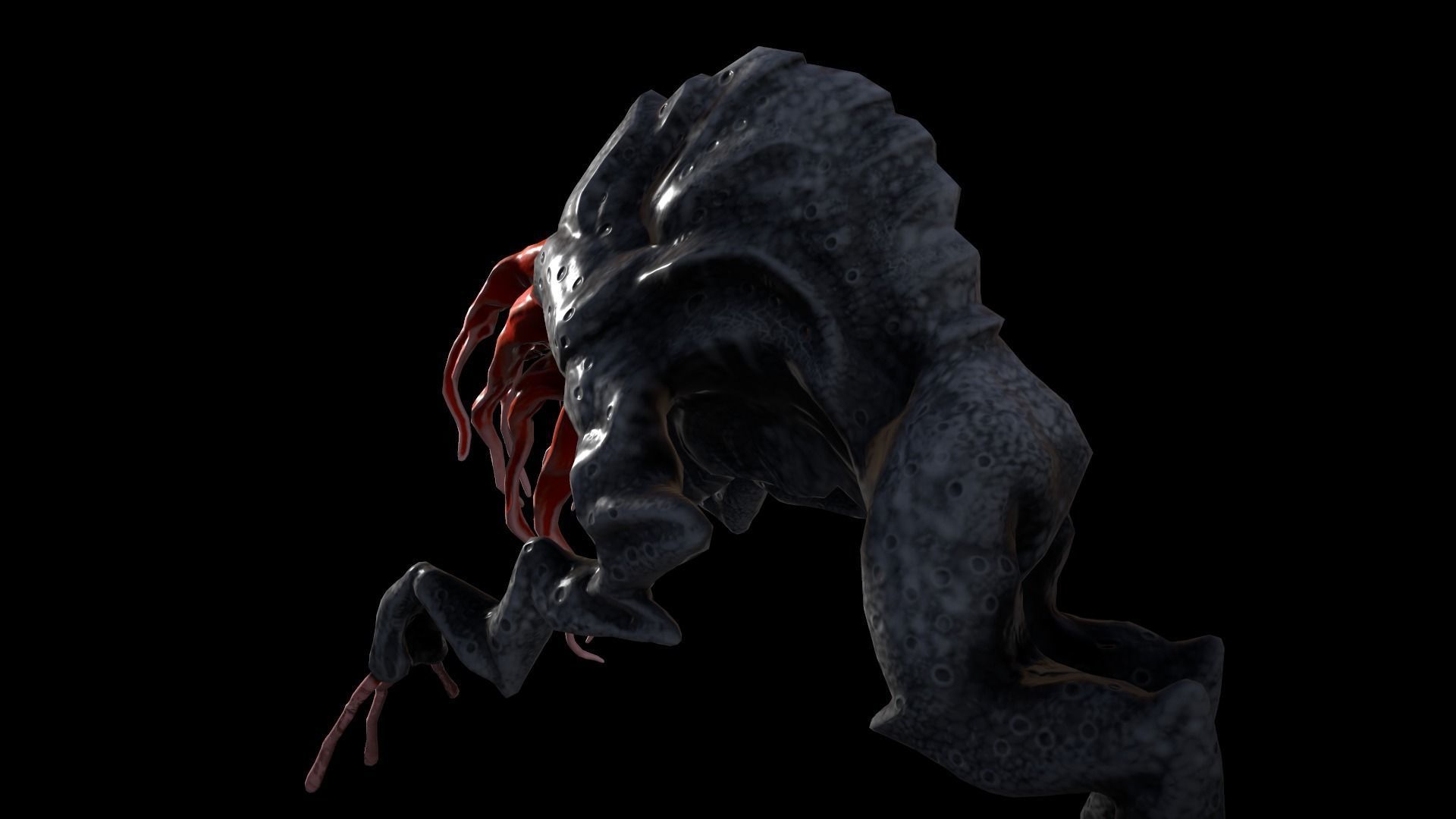 Moon Beast - Lovecraft Monster Low-poly 3D model_15