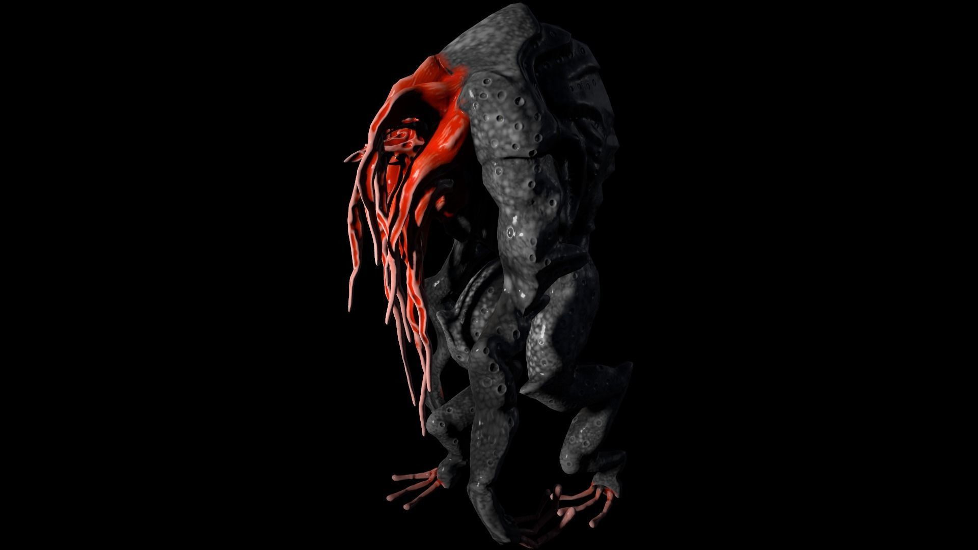 Moon Beast - Lovecraft Monster Low-poly 3D model_8