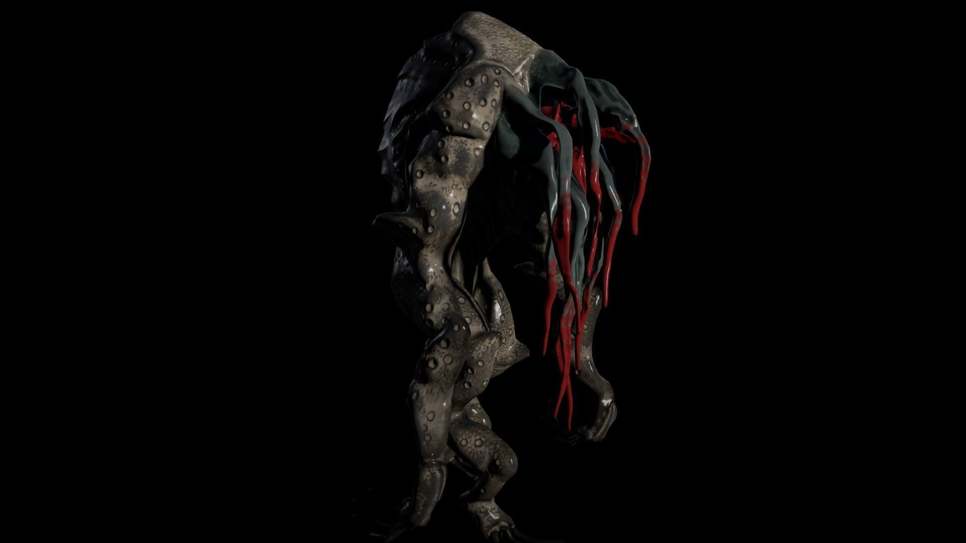 Moon Beast - Lovecraft Monster Low-poly 3D model_43