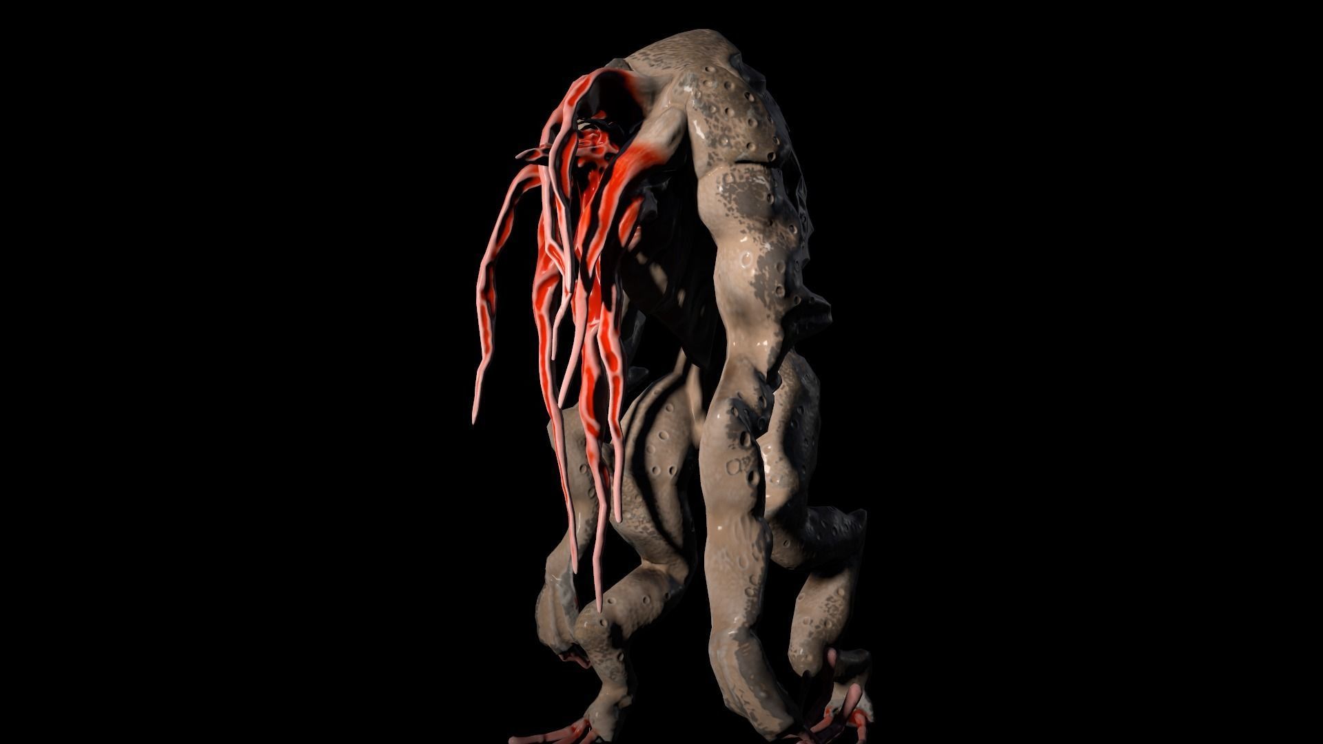 Moon Beast - Lovecraft Monster Low-poly 3D model_41