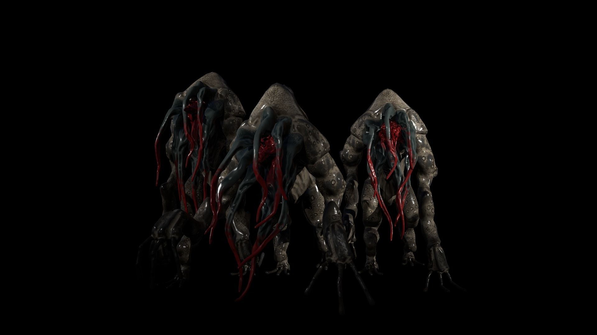 Moon Beast - Lovecraft Monster Low-poly 3D model_46