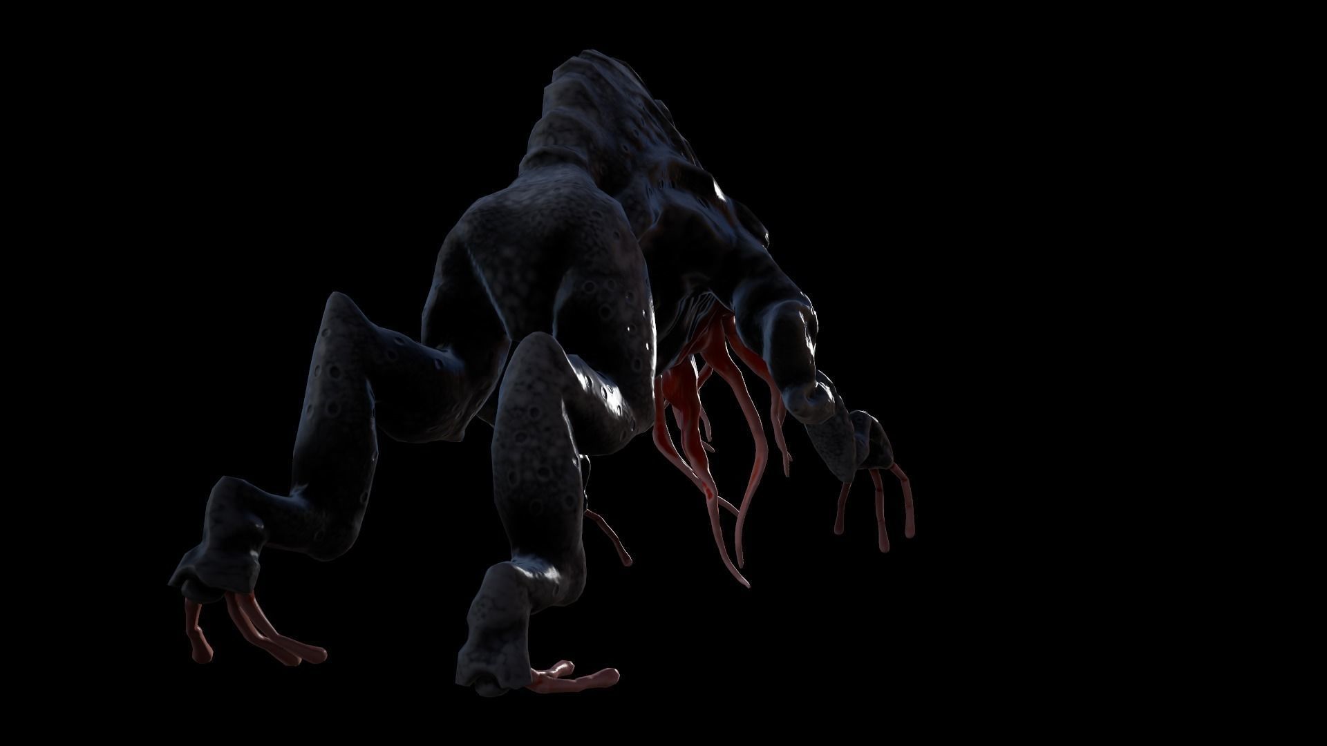 Moon Beast - Lovecraft Monster Low-poly 3D model_25