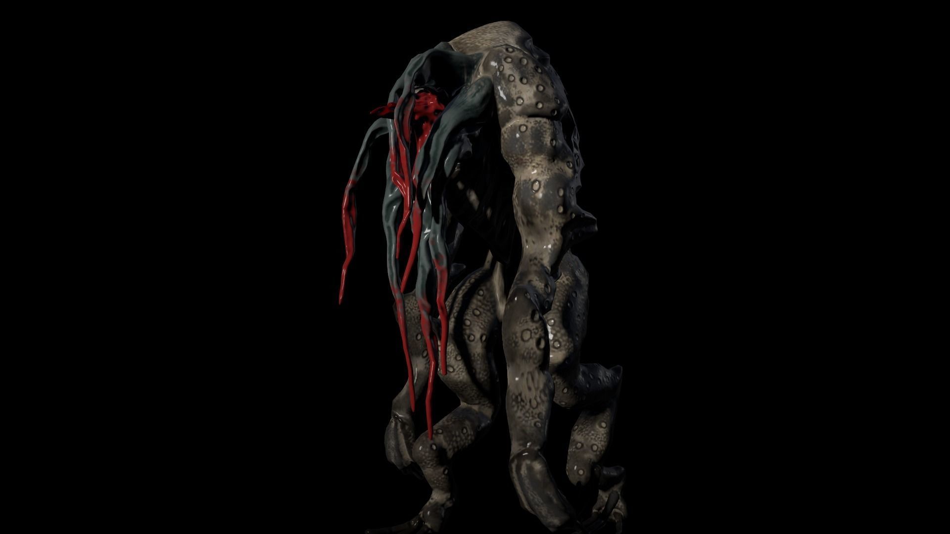 Moon Beast - Lovecraft Monster Low-poly 3D model_42