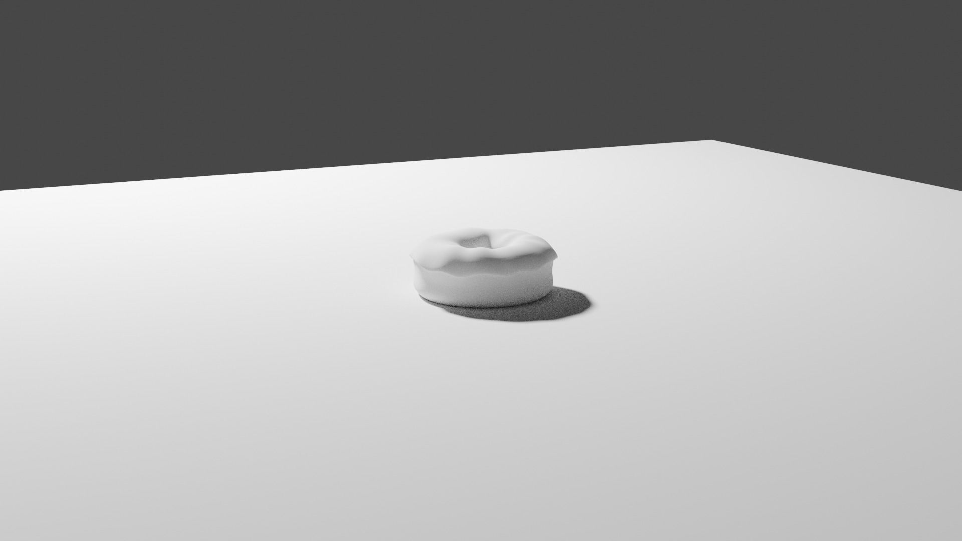 donut on plate 3D model_4