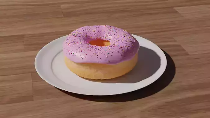 donut on plate