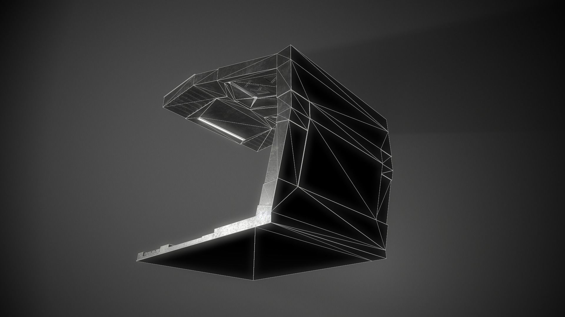 Sci-Fi Corridor Futuristic Low-poly 3D model_25