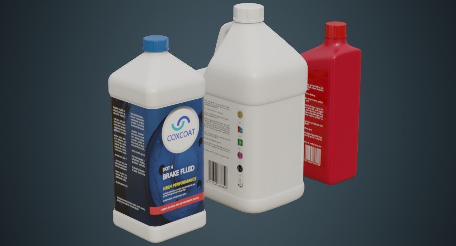 Bottles 1A Low-poly 3D model_1