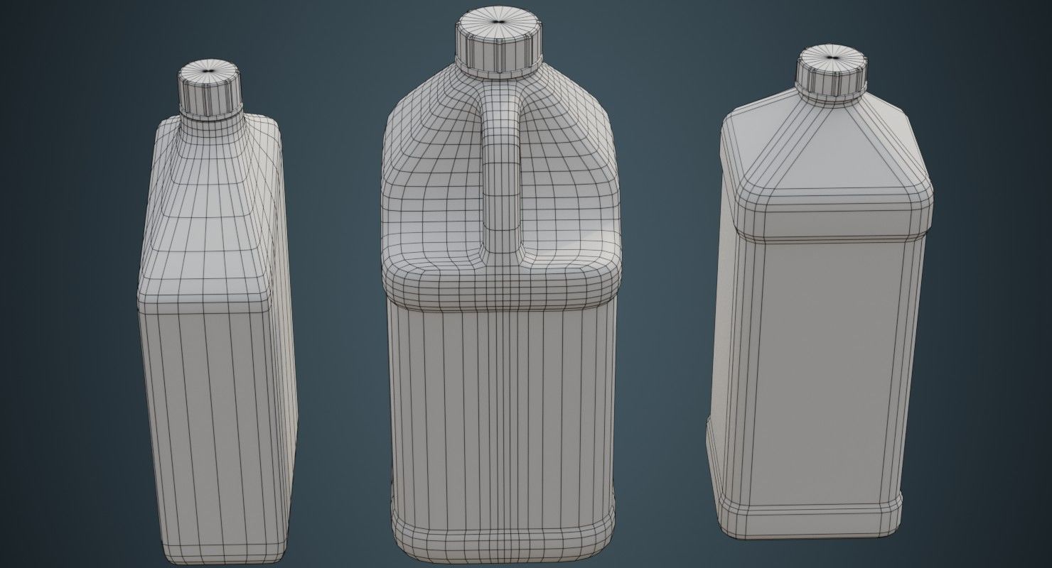 Bottles 1A Low-poly 3D model_6