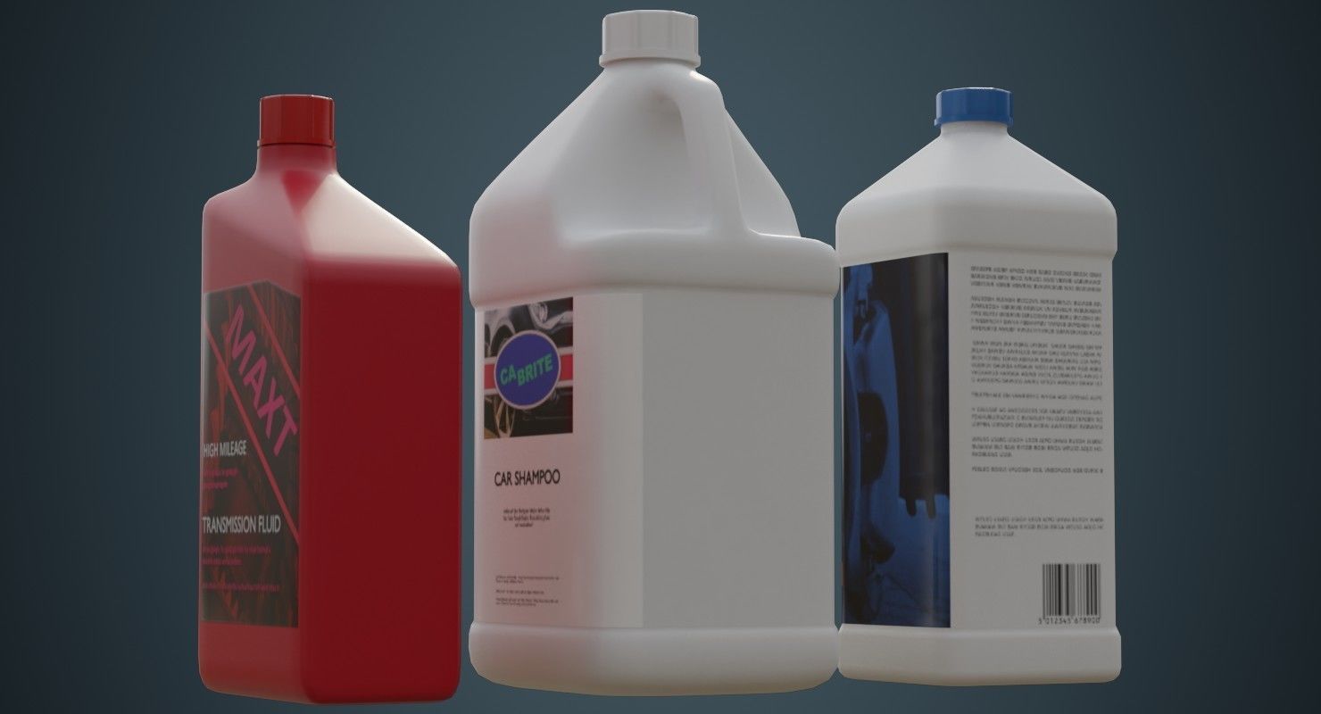 Bottles 1A Low-poly 3D model_3