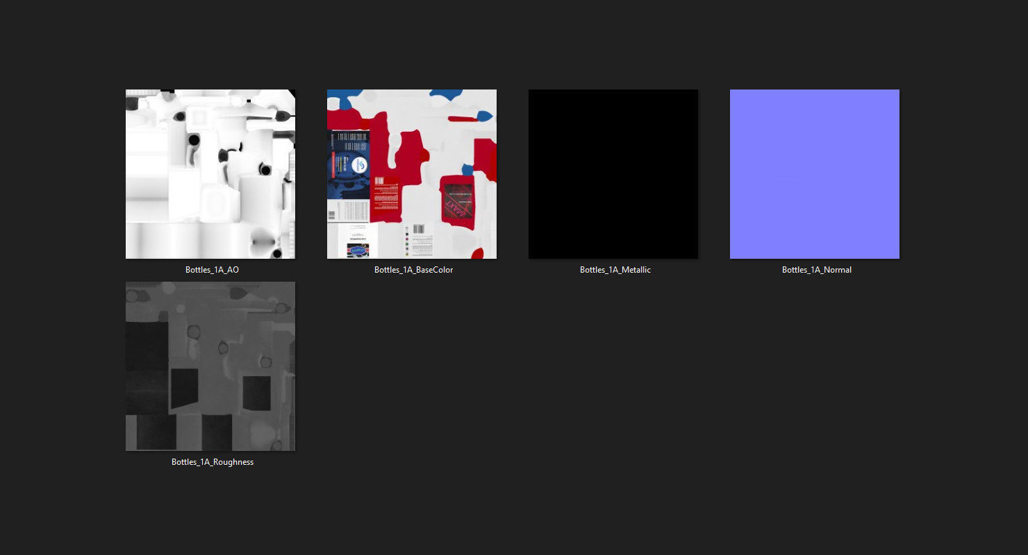 Bottles 1A Low-poly 3D model_8