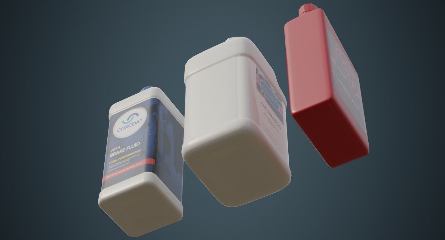 Bottles 1A Low-poly 3D model_4
