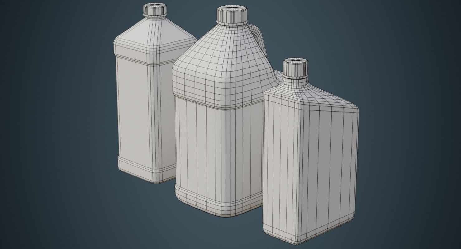 Bottles 1A Low-poly 3D model_5