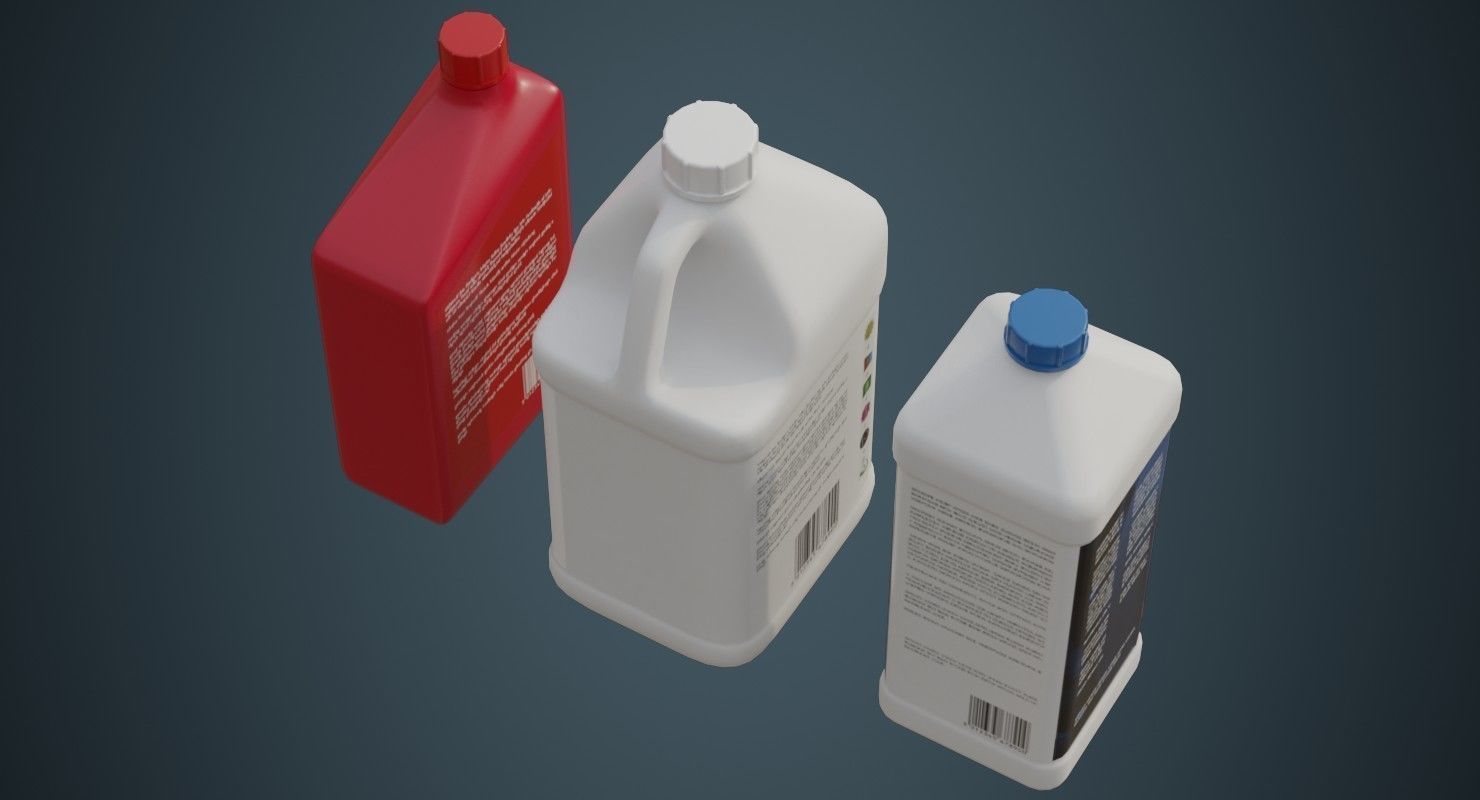 Bottles 1A Low-poly 3D model_2