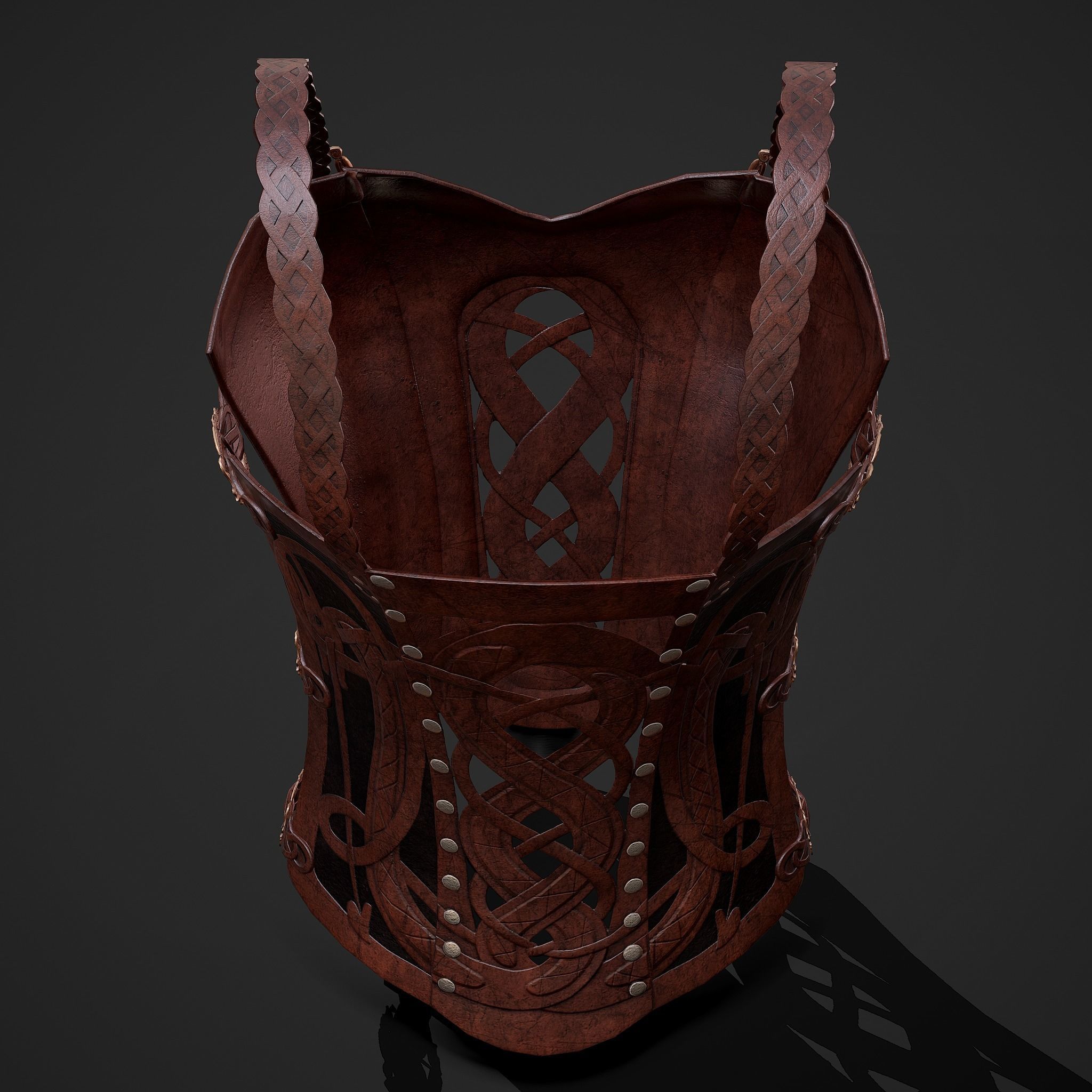 Viking Female Chest Armor Low-poly 3D model_26