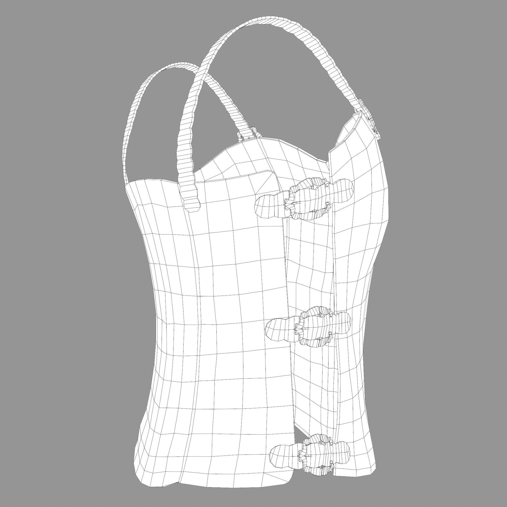 Viking Female Chest Armor Low-poly 3D model_34