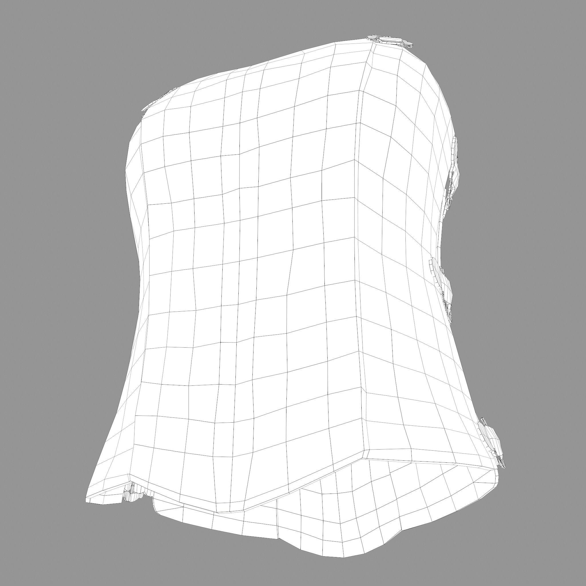 Viking Female Chest Armor Low-poly 3D model_39