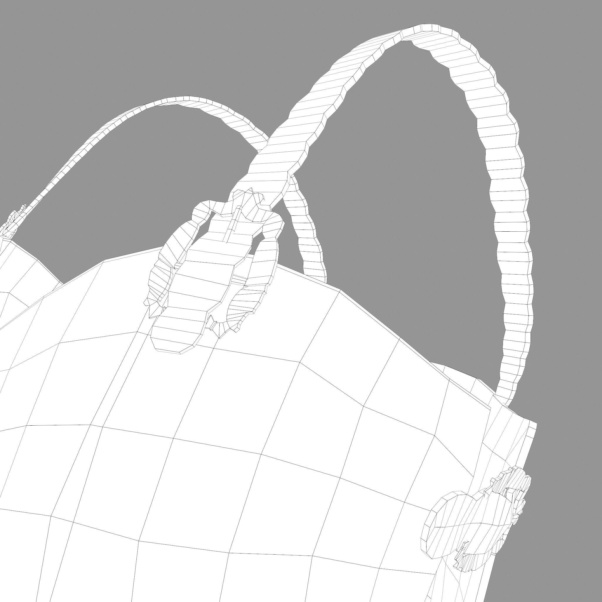 Viking Female Chest Armor Low-poly 3D model_36