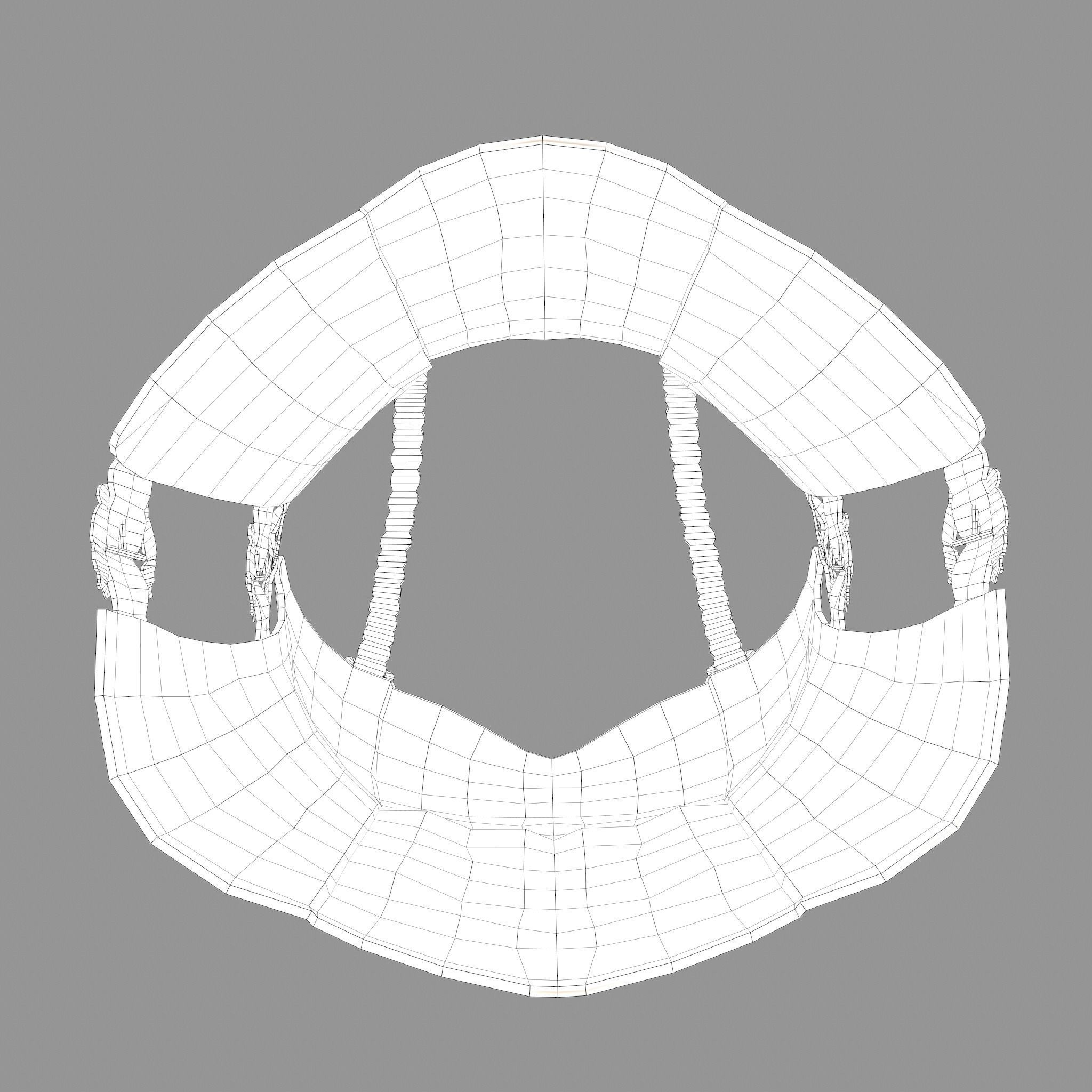 Viking Female Chest Armor Low-poly 3D model_46