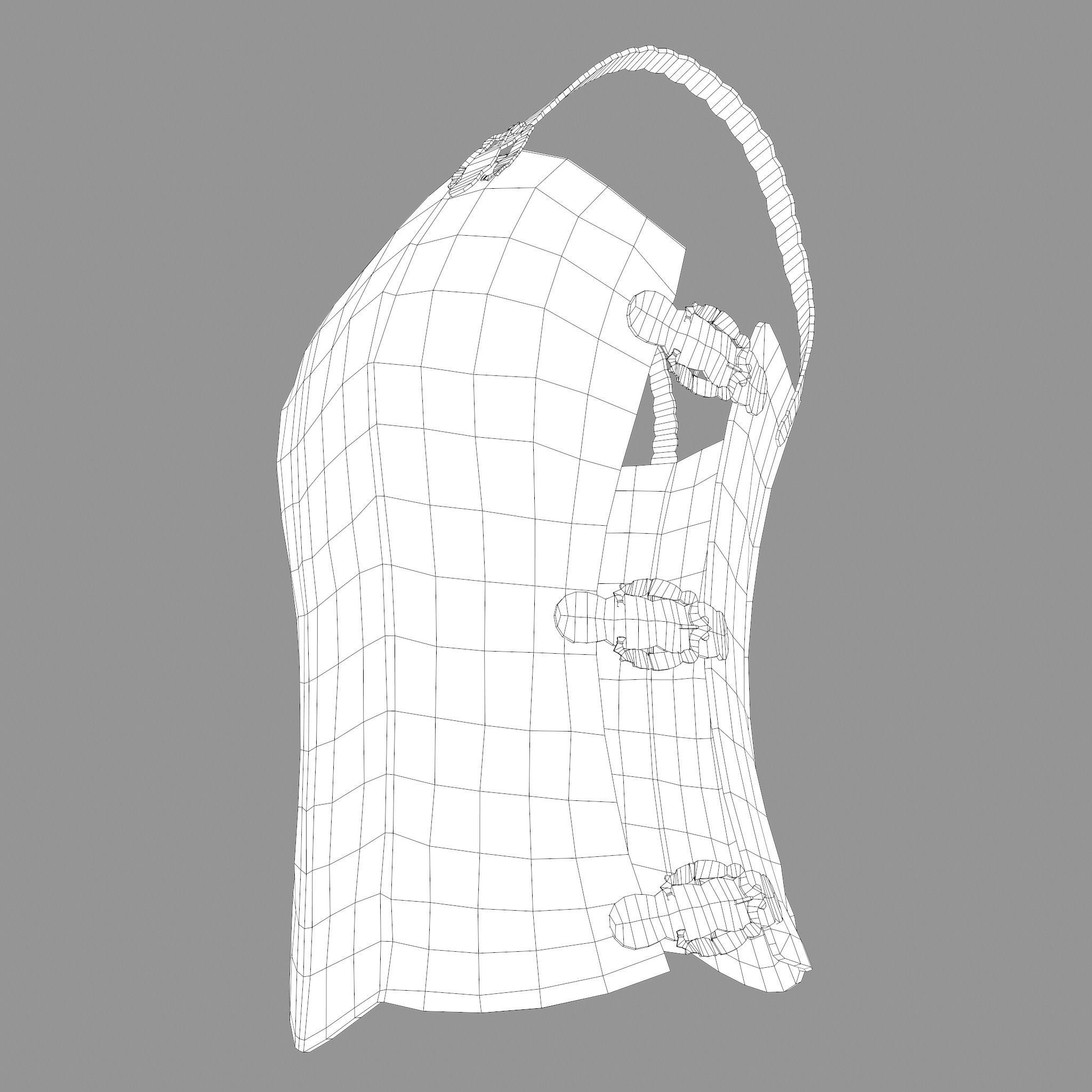 Viking Female Chest Armor Low-poly 3D model_40