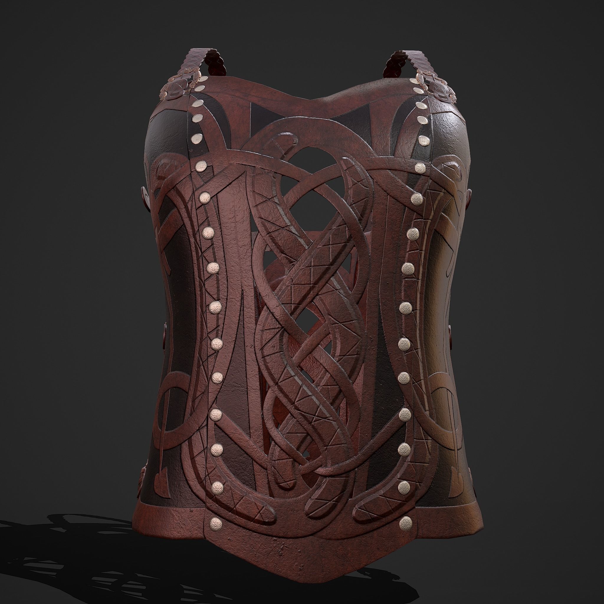 Viking Female Chest Armor Low-poly 3D model_21