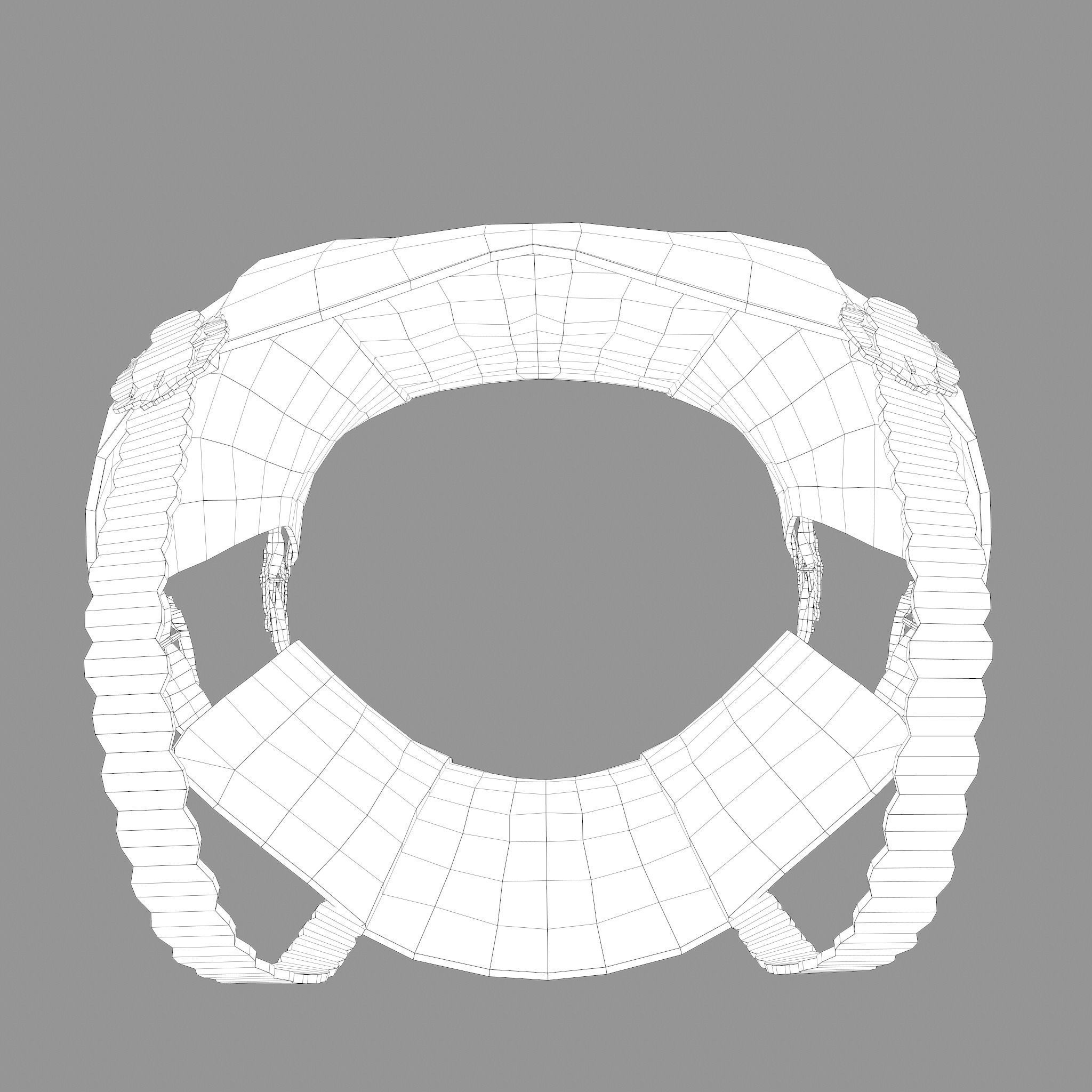 Viking Female Chest Armor Low-poly 3D model_44