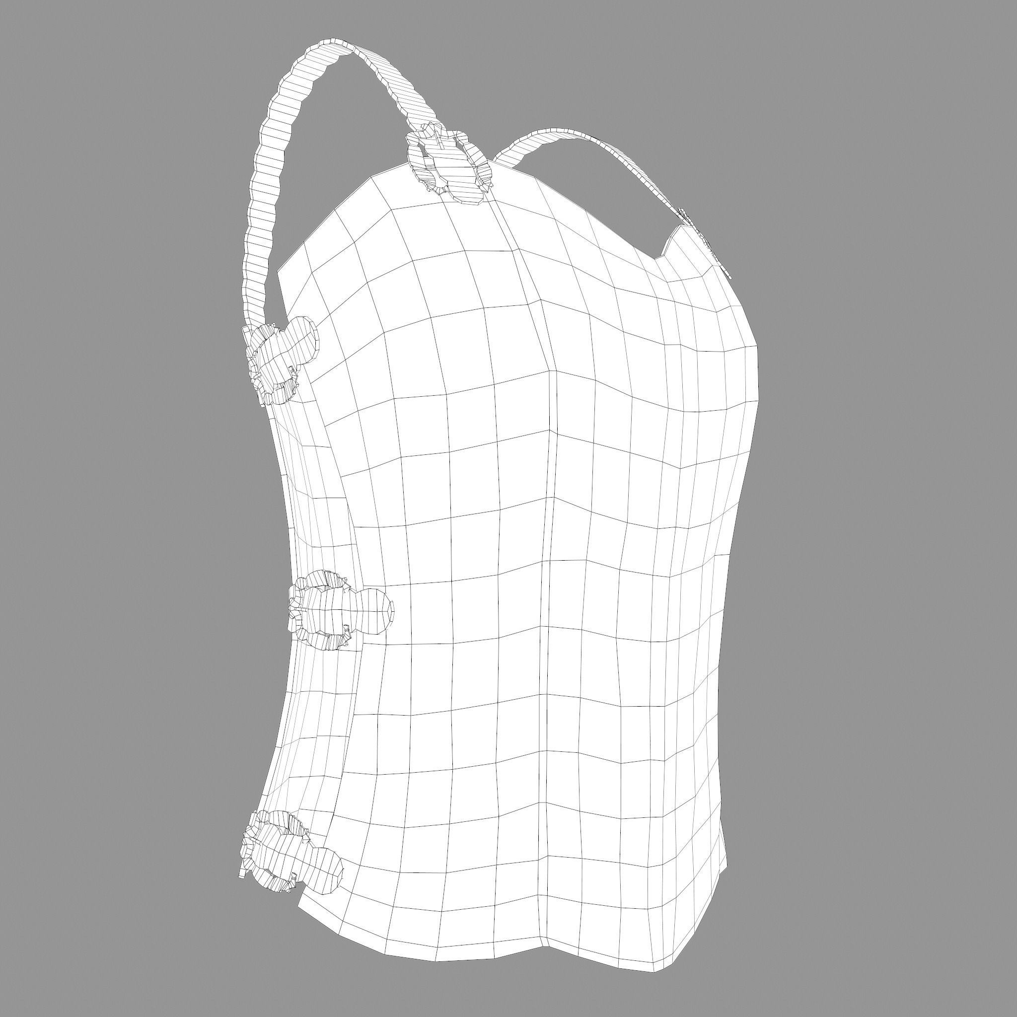 Viking Female Chest Armor Low-poly 3D model_48