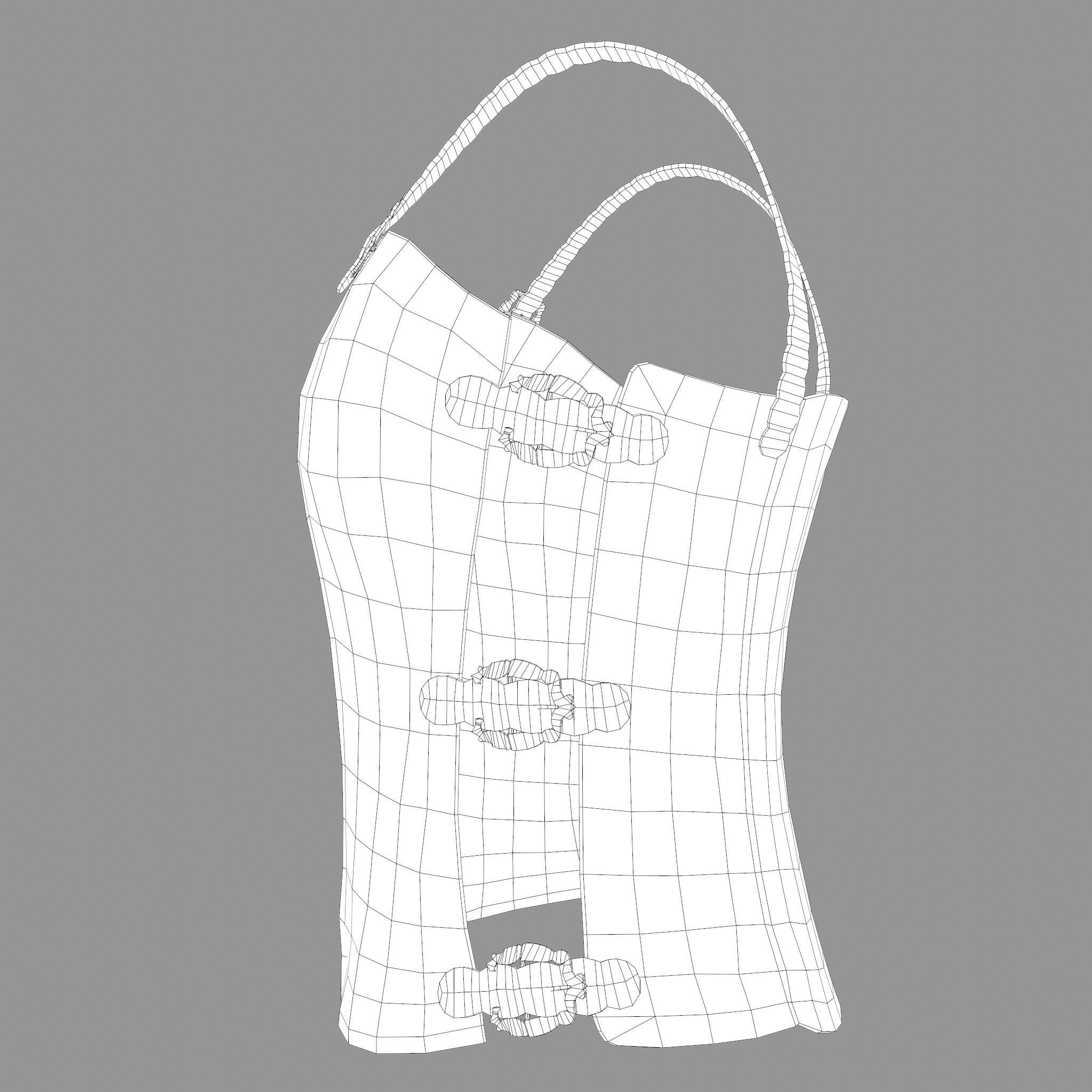 Viking Female Chest Armor Low-poly 3D model_41