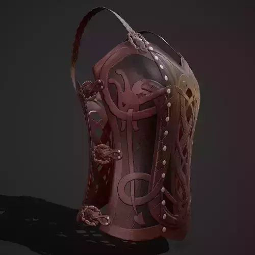Viking Female Chest Armor Low-poly 3D model Viking Female Chest Armor Low-poly 3D model