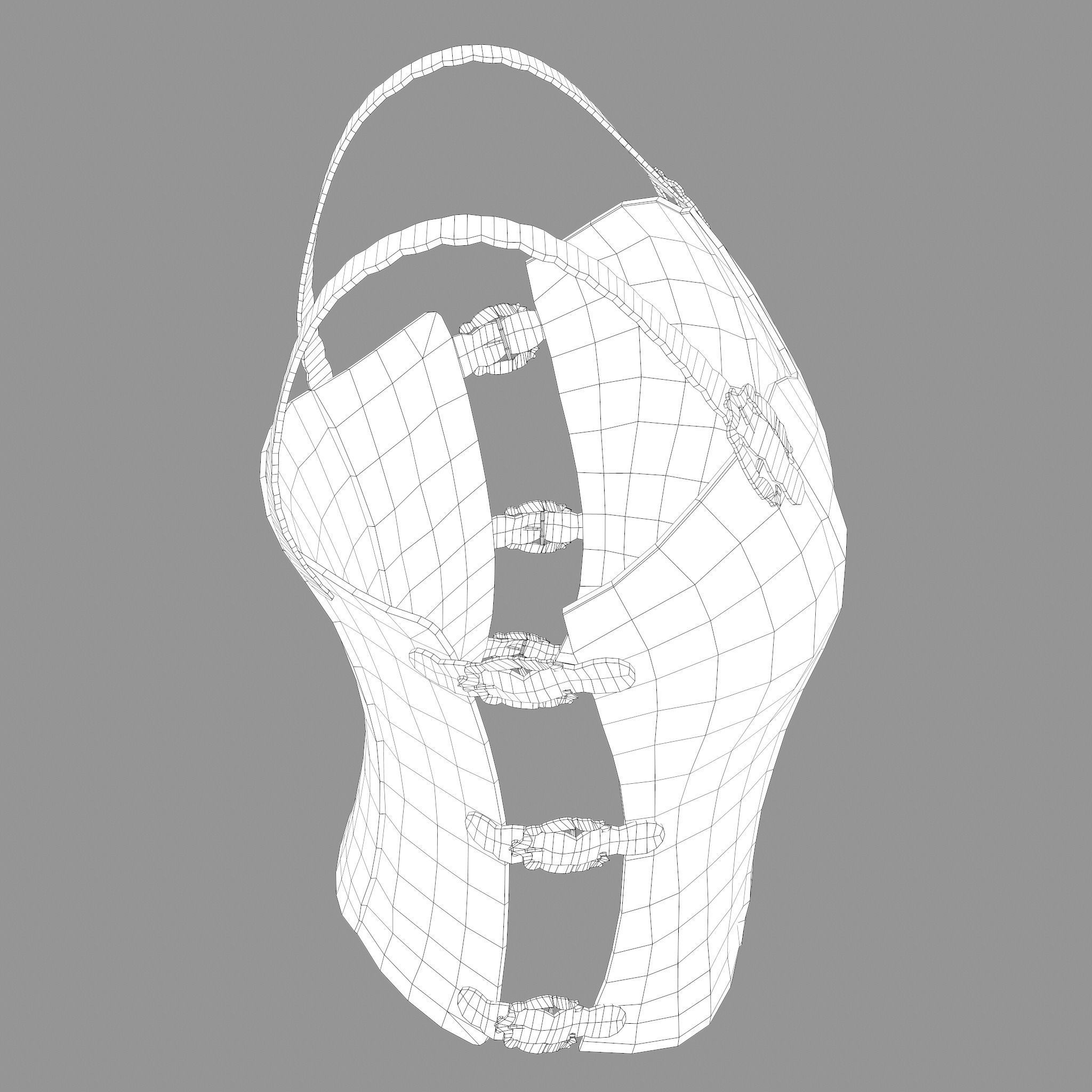 Viking Female Chest Armor Low-poly 3D model_47