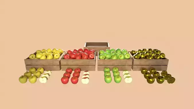 Apple Market Wooden Box