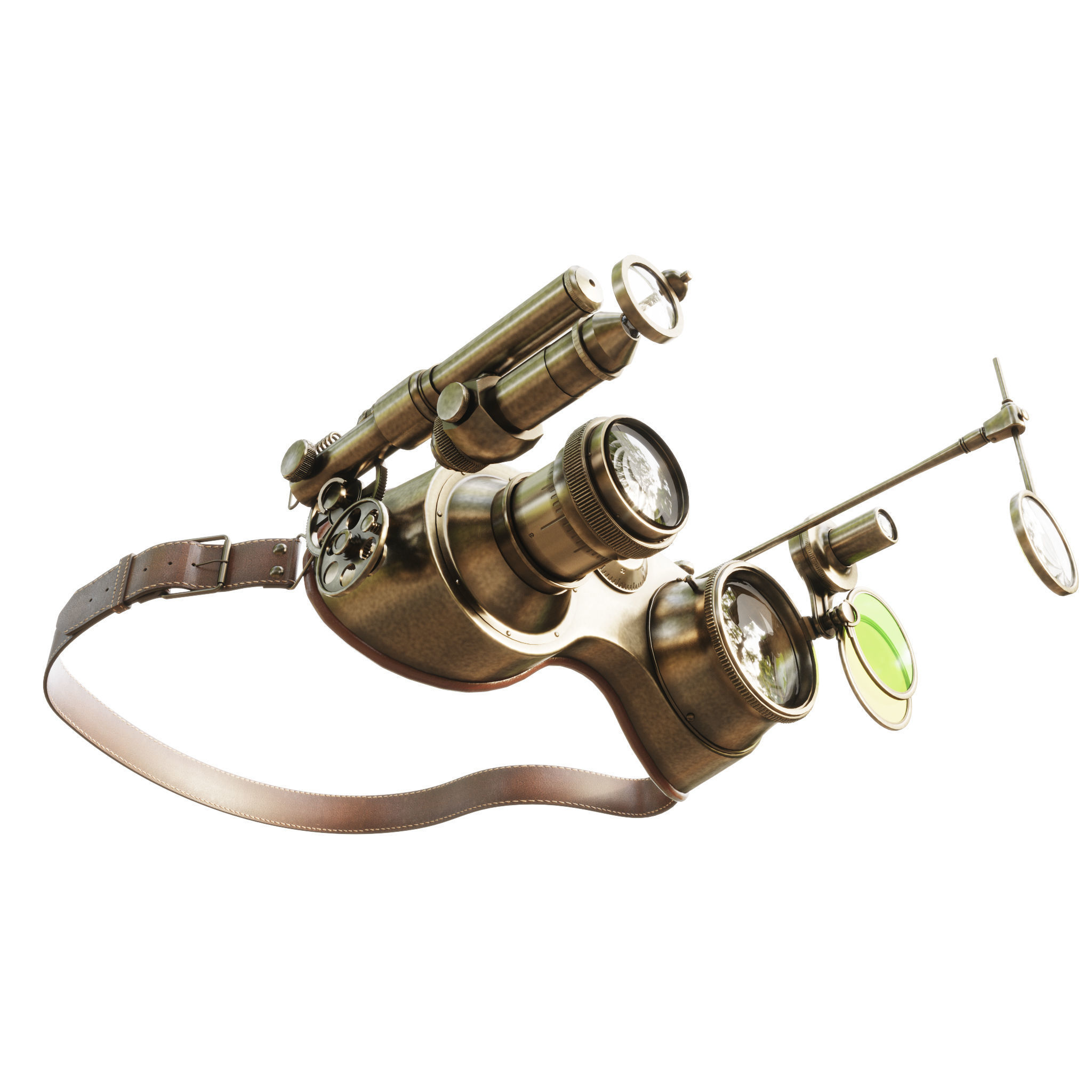 Steampunk Goggles 3D model_3