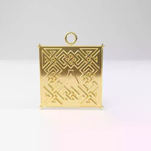 Celtic pendant letter A 3D print model