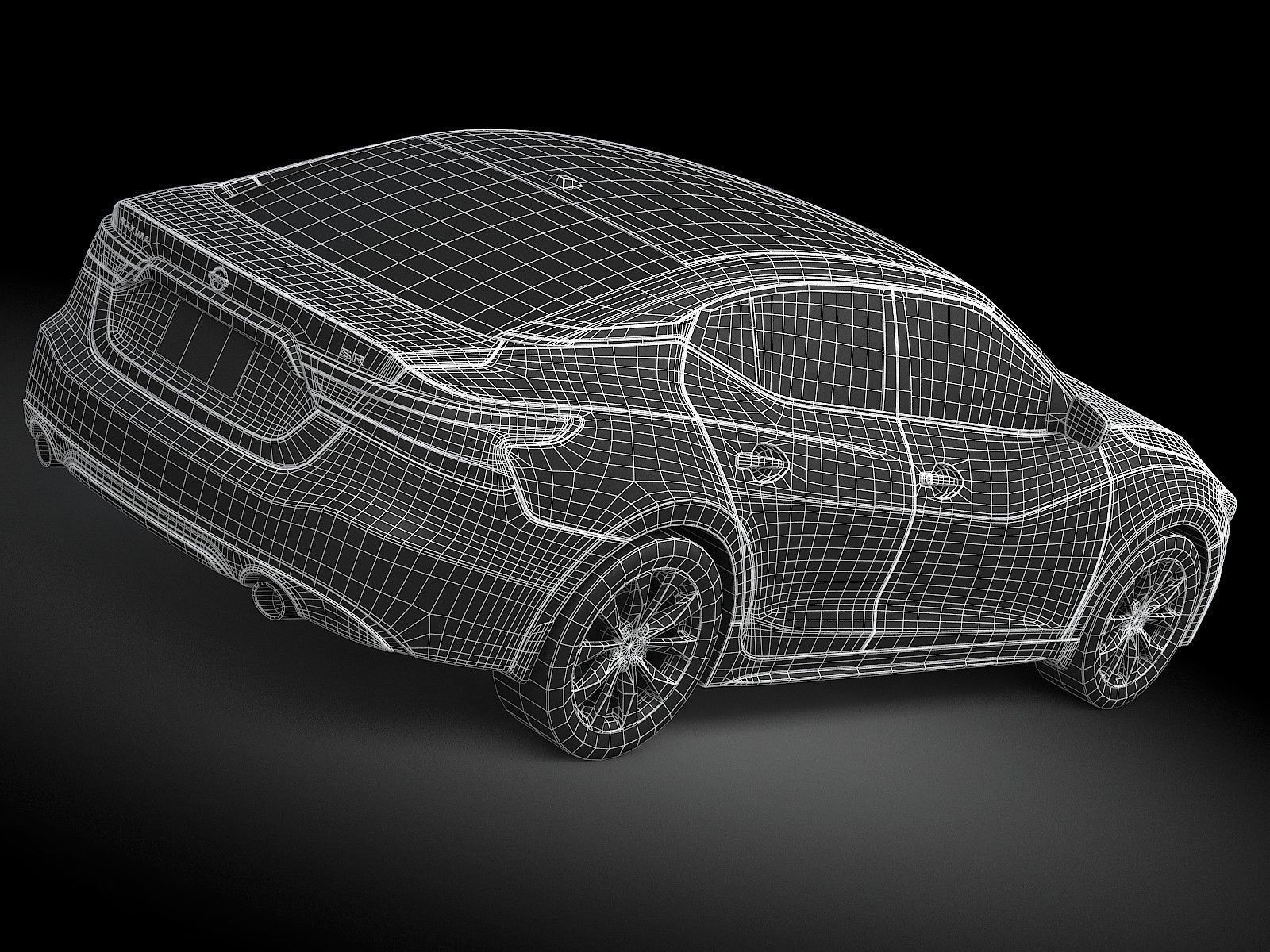 HQ LowPoly Nissan Maxima 2016 Low-poly 3D model_15