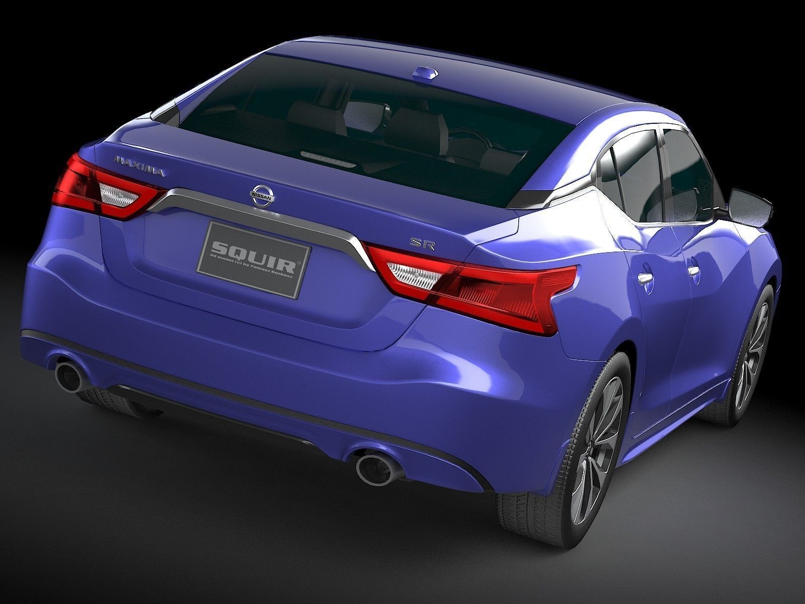 HQ LowPoly Nissan Maxima 2016 Low-poly 3D model_5