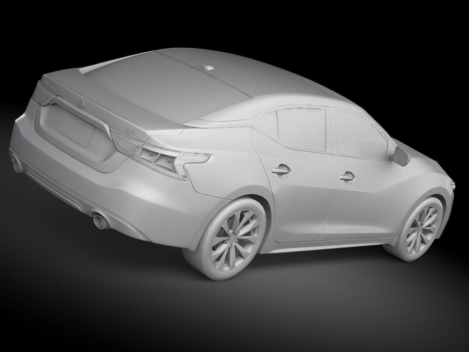 HQ LowPoly Nissan Maxima 2016 Low-poly 3D model_10