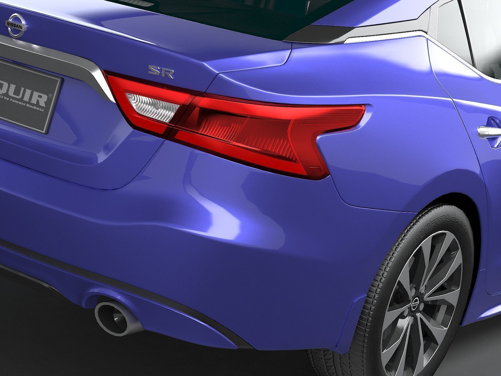 HQ LowPoly Nissan Maxima 2016 Low-poly 3D model_3